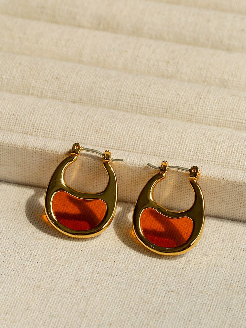 Pea Pod Whimsy – Colorful Glass Hoop Earrings Large & Small Sizes - floysun
