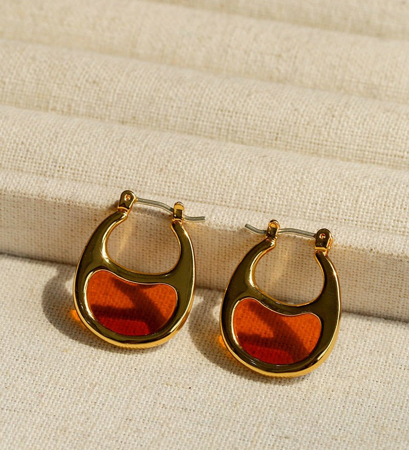 Pea Pod Whimsy – Colorful Glass Hoop Earrings Large & Small Sizes - floysun