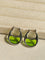 Pea Pod Whimsy – Colorful Glass Hoop Earrings Large & Small Sizes - floysun