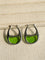 Pea Pod Whimsy – Colorful Glass Hoop Earrings Large & Small Sizes - floysun
