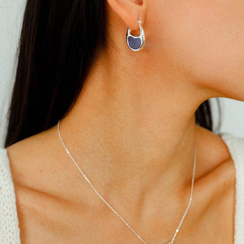 Pea Pod Whimsy – Colorful Glass Hoop Earrings Large & Small Sizes - floysun