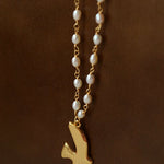Peace Dove Pendant Pearl Necklace - floysun