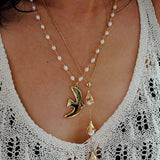 Peace Dove Pendant Pearl Necklace - floysun