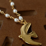 Peace Dove Pendant Pearl Necklace - floysun