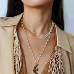 Peace Dove Pendant Pearl Necklace - floysun