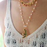 Peace Dove Pendant Pearl Necklace - floysun