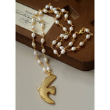 Peace Dove Pendant Pearl Necklace - floysun