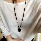 Peace Fruit Ebony Wood Necklace - floysun