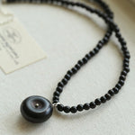 Peace Fruit Ebony Wood Necklace - floysun