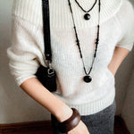 Peace Fruit Ebony Wood Necklace - floysun