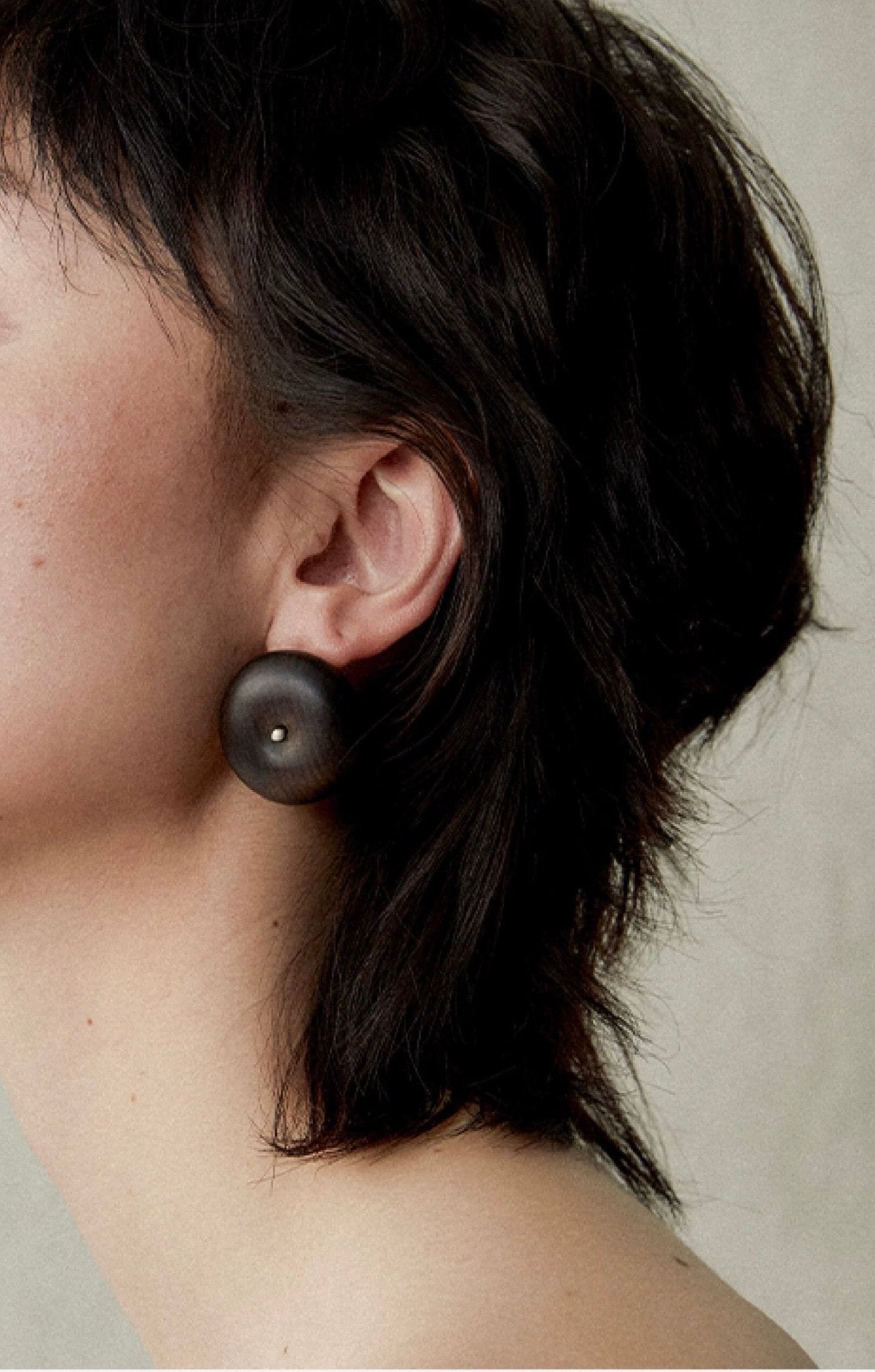 Peace Fruit Ebony Wood Stud Earrings - floysun