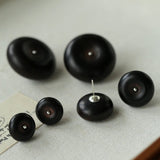 Peace Fruit Ebony Wood Stud Earrings - floysun