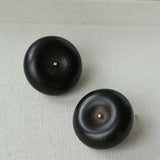 Peace Fruit Ebony Wood Stud Earrings - floysun