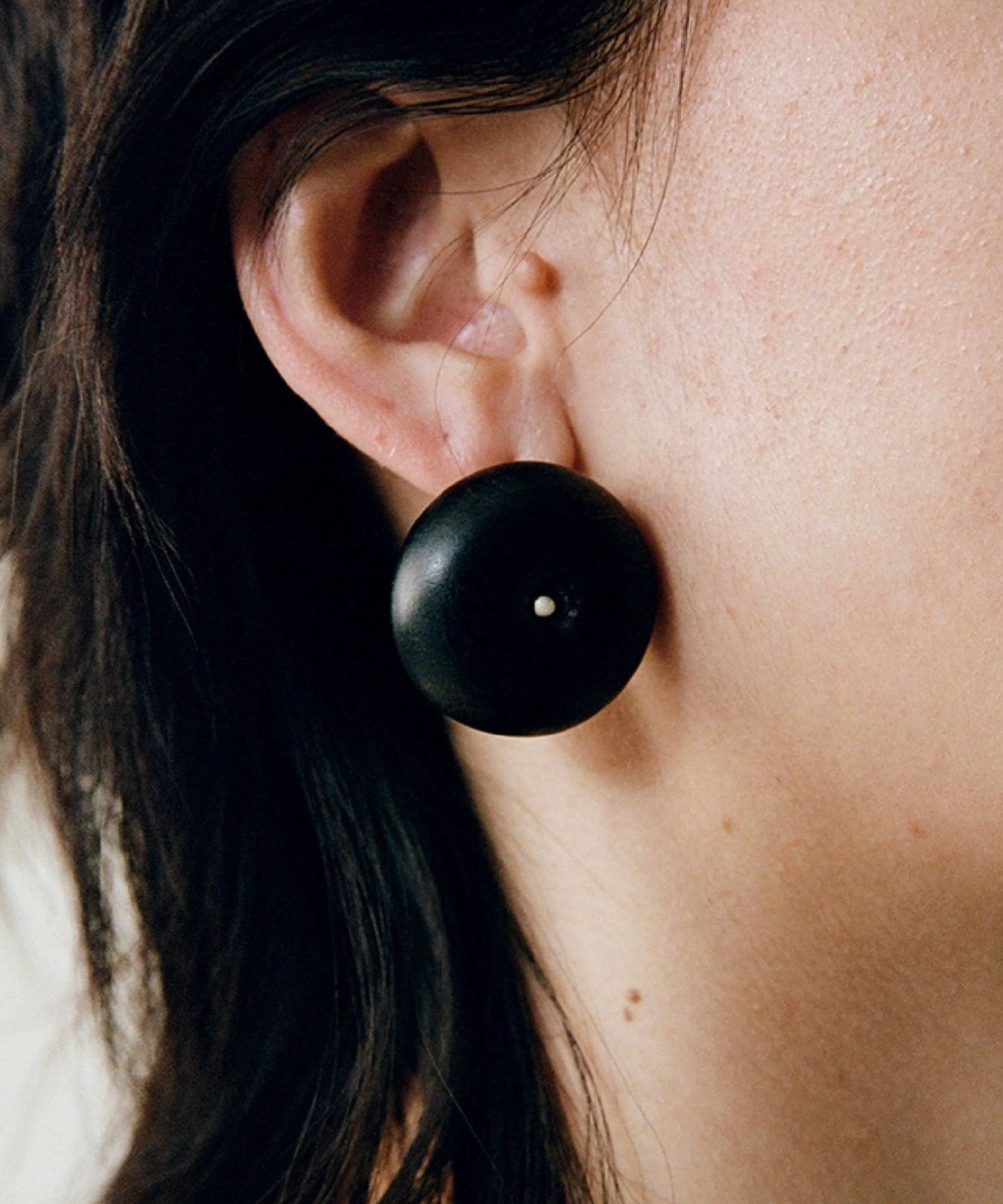 Peace Fruit Ebony Wood Stud Earrings - floysun