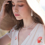 Pearl Collar Necklace with Gold Beads - floysun