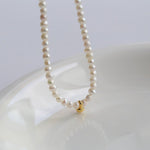 Pearl Collar Necklace with Gold Beads - floysun