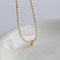 Pearl Collar Necklace with Gold Beads - floysun