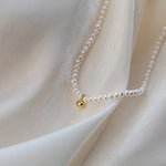 Pearl Collar Necklace with Gold Beads - floysun