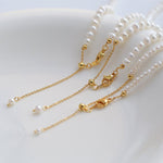 Pearl Collar Necklace with Gold Beads - floysun