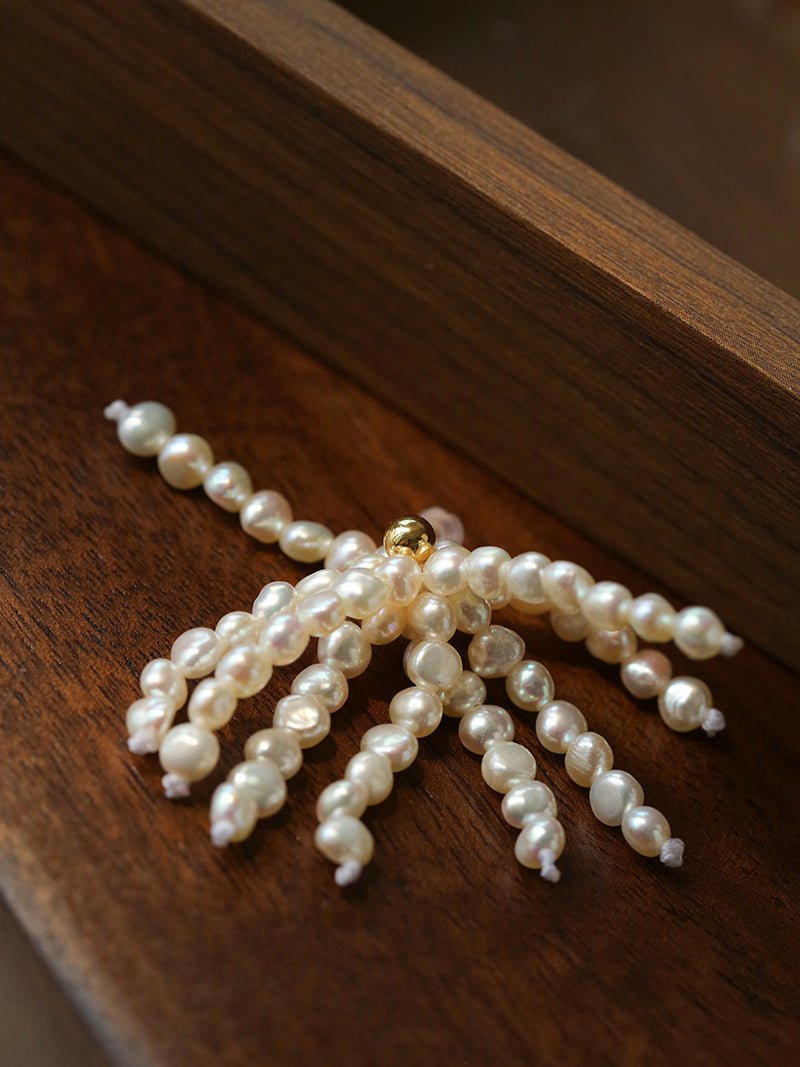 Pearl Firework Earrings | Freshwater Pearl Tassel Earrings - floysun