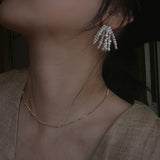Pearl Firework Earrings | Freshwater Pearl Tassel Earrings - floysun