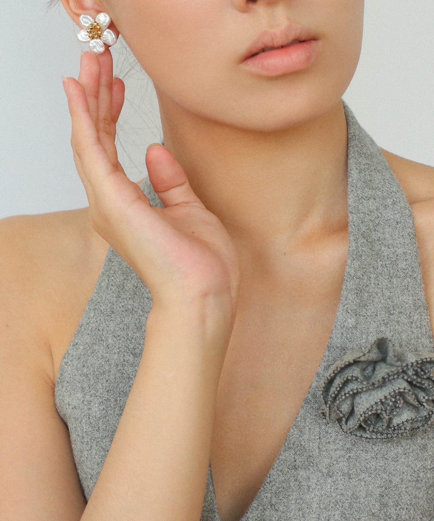 Pearl Floret Stud Earrings - floysun