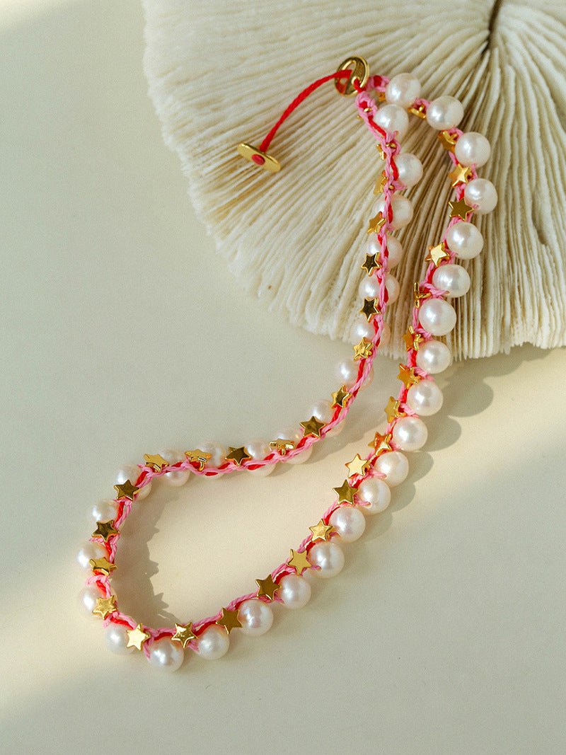 Pearl Star Braided Necklace - floysun