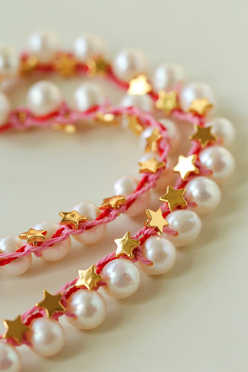 Pearl Star Braided Necklace - floysun
