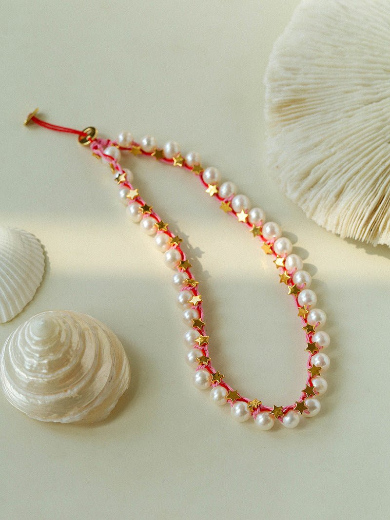 Pearl Star Braided Necklace - floysun