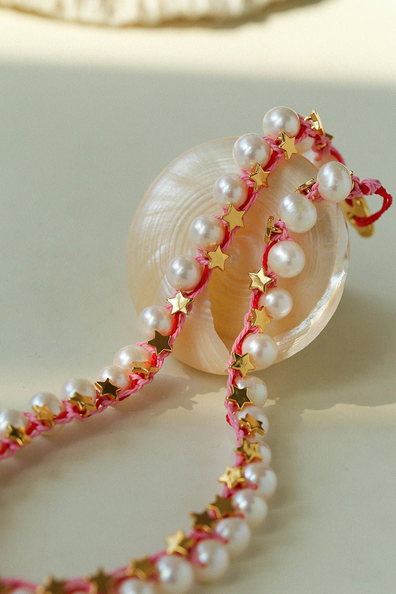 Pearl Star Braided Necklace - floysun