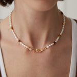Pearl Tiger Eye Stone Vintage Necklace - floysun