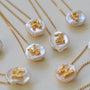 Petal Baroque Pearl Letter Pendants Necklaces - floysun