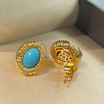 Petite Turquoise Filigree Studs - floysun