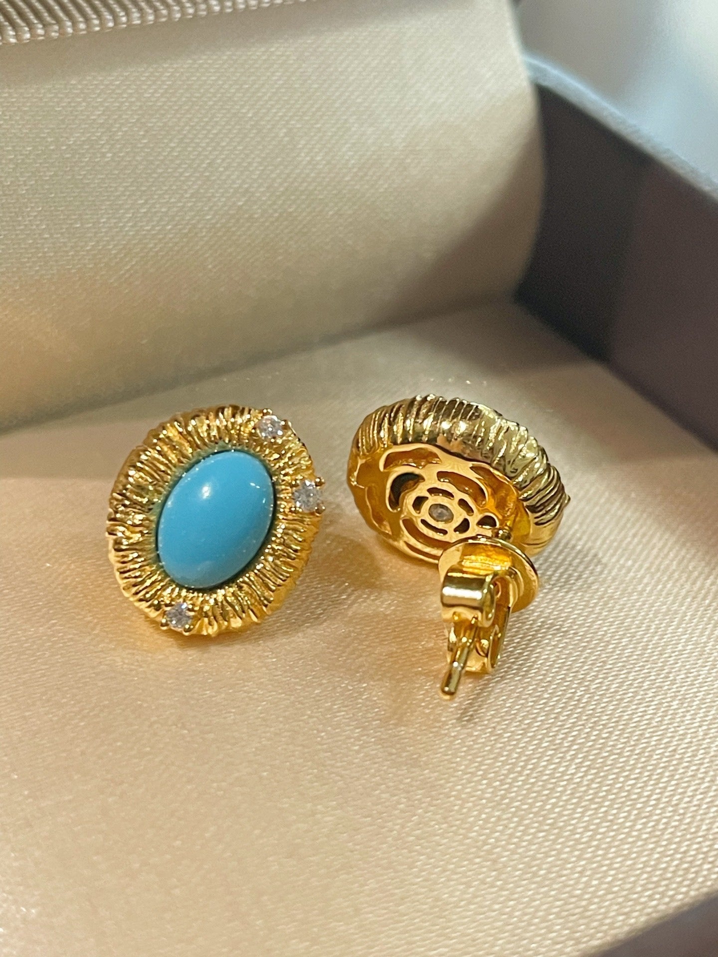 Petite Turquoise Filigree Studs - floysun