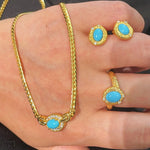 Petite Turquoise Filigree Studs - floysun