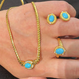 Petite Turquoise Filigree Studs - floysun
