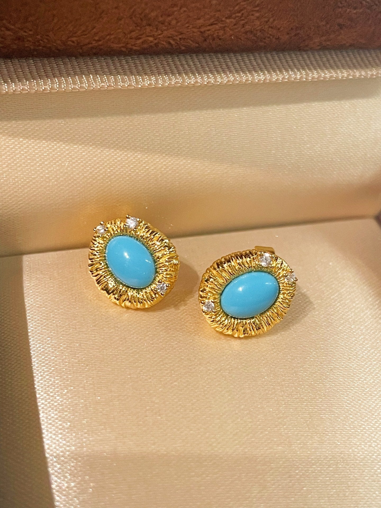 Petite Turquoise Filigree Studs - floysun