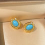 Petite Turquoise Filigree Studs - floysun