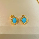 Petite Turquoise Filigree Studs - floysun