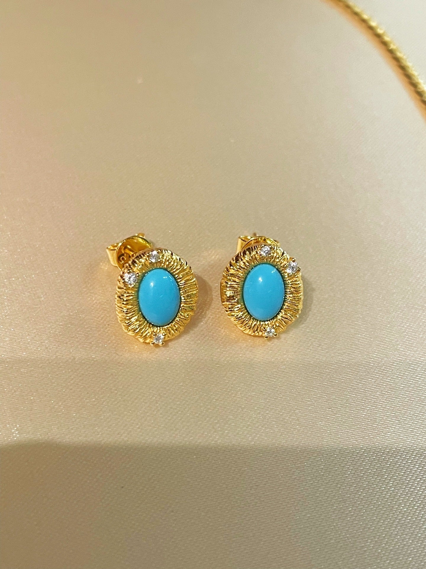 Petite Turquoise Filigree Studs - floysun