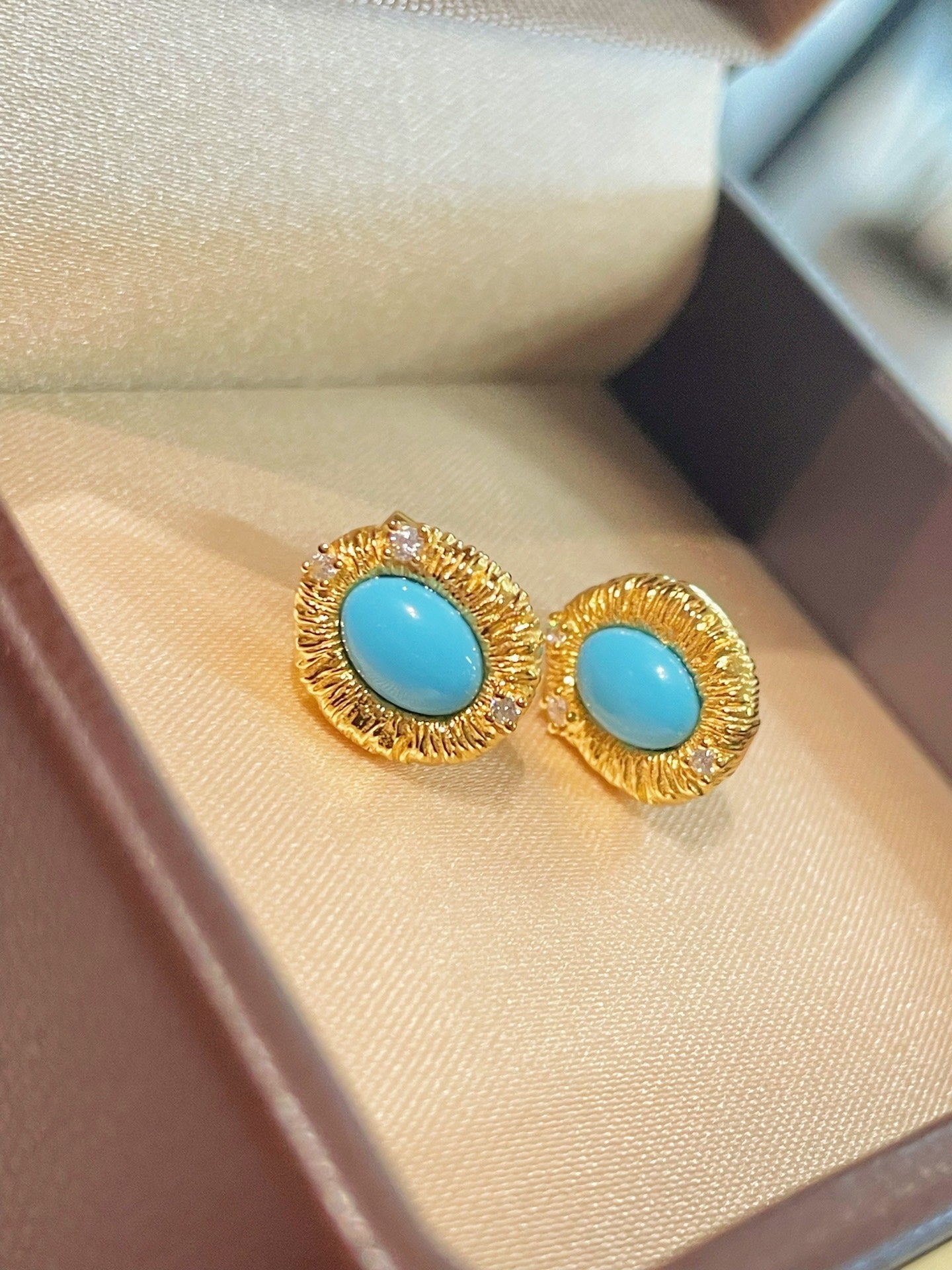 Petite Turquoise Filigree Studs - floysun