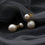 Petite Two Pearl Studs Earrings - floysun