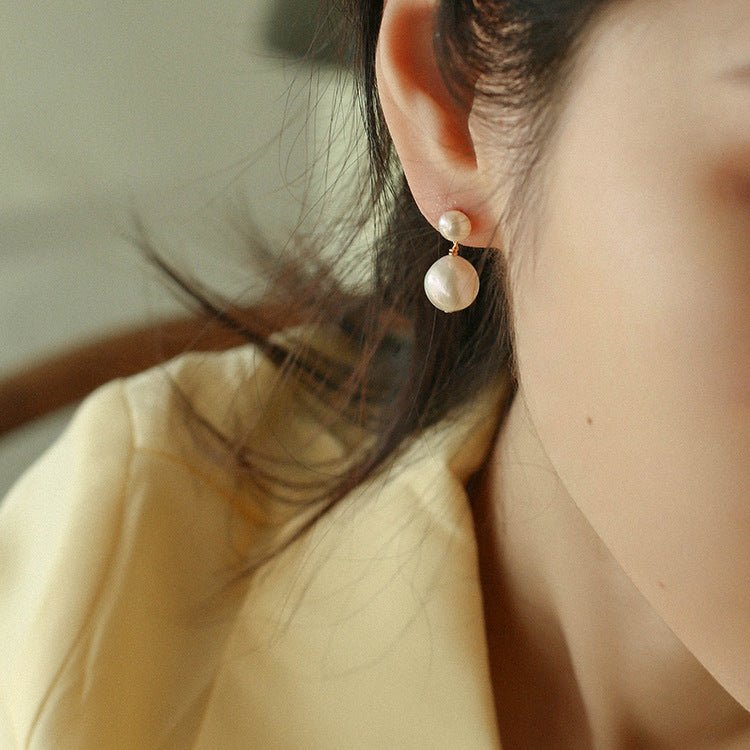Petite Two Pearl Studs Earrings - floysun