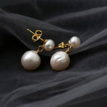 Petite Two Pearl Studs Earrings - floysun