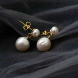 Petite Two Pearl Studs Earrings - floysun
