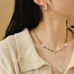 Pictograph Stone Beaded Necklace – Picture Jasper with Totem Pendant - floysun