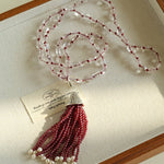 Pinecone Crystal Tassel Necklace - floysun