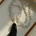 Pinecone Crystal Tassel Necklace - floysun