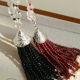 Pinecone Crystal Tassel Necklace - floysun