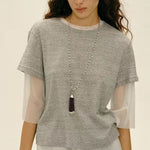 Pinecone Crystal Tassel Necklace - floysun